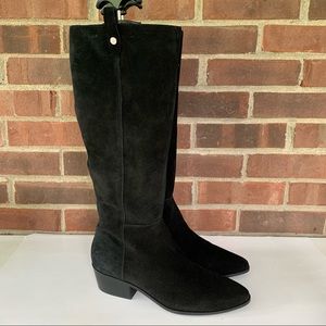 Bandolino Women’s Black Suede Block Heel Knee High Boots Size US 9.5 M